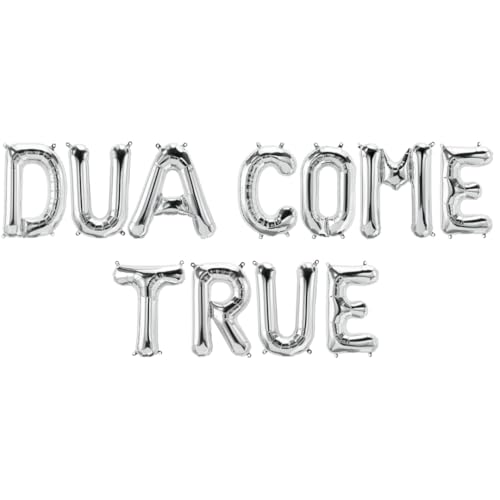 Dua Come True Folienballons, Silber von Peacock Supplies