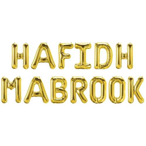 Hafidh Mabrook Folienballons - Gold von Peacock Supplies