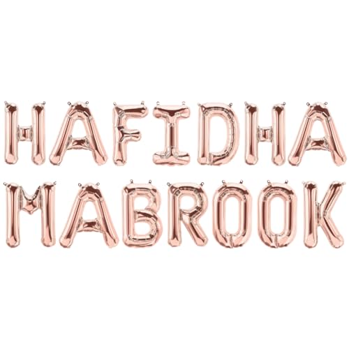 Hafidha Mabrook Folienballons - Roségold von Peacock Supplies