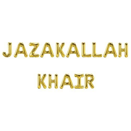 Jazakallah Khair Folienballons, Gold von Peacock Supplies