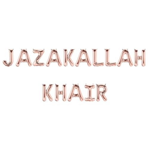 Jazakallah Khair Folienballons - Roségold von Peacock Supplies