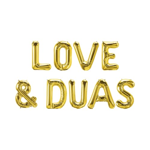 Love & Duas Folienballons - Gold von Peacock Supplies