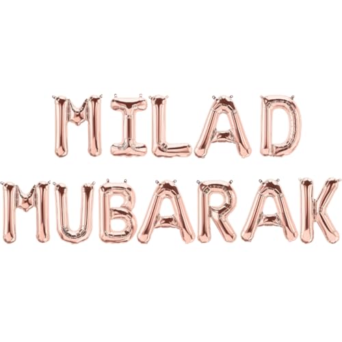 Milad Mubarak Folienballons - Roségold von Peacock Supplies