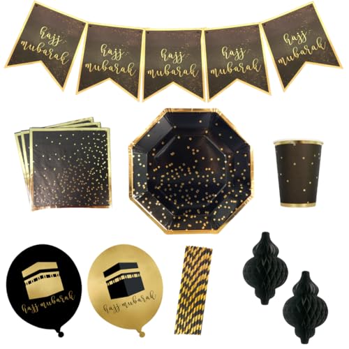 Party In A Box - Hajj - Schwarz & Gold von Peacock Supplies