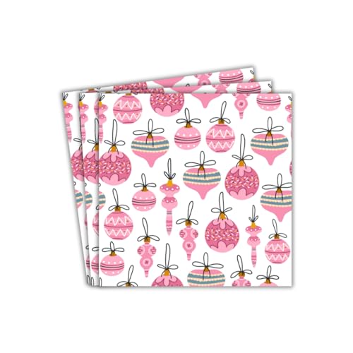 Party-Papierservietten, Kugeln, Rosa, 20 Stück von Peacock Supplies