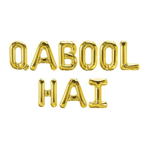 Qabool Hai Folienballons - Gold von Peacock Supplies