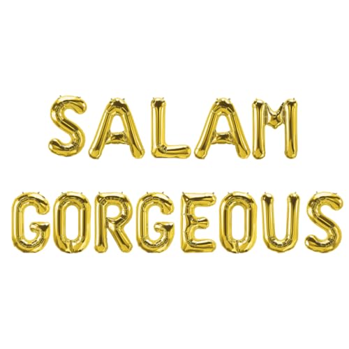 Salam Gorgeous Folienballons, Gold von Peacock Supplies