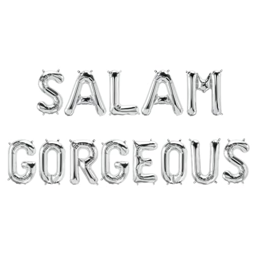 Salam Gorgeous Folienballons, Silber von Peacock Supplies