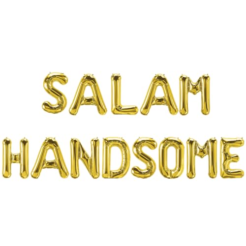 Salam Handsome Folienballons, Gold von Peacock Supplies