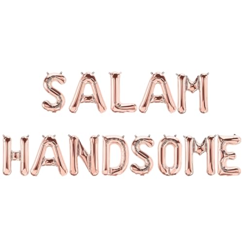 Salam Handsome Folienballons, Roségold von Peacock Supplies