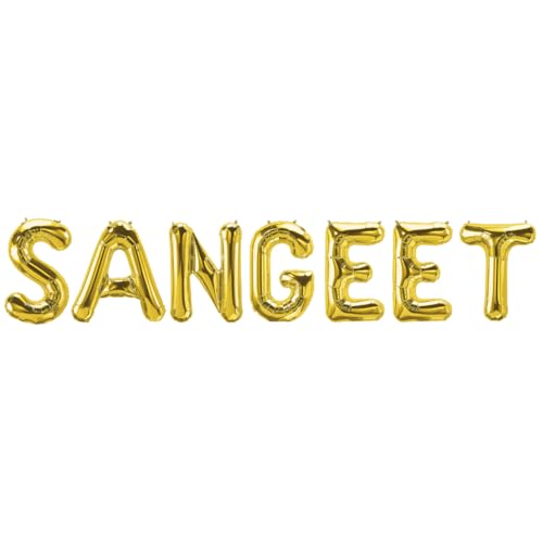 Sangeet Folienballons - Gold von Peacock Supplies