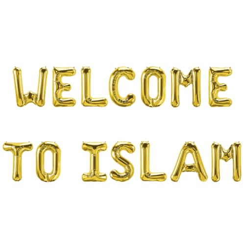 Welcome To Islam Folienballons - Gold von Peacock Supplies