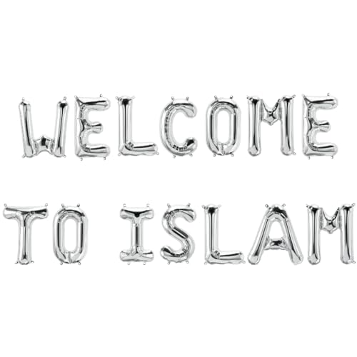 Welcome To Islam Folienballons - Silber von Peacock Supplies