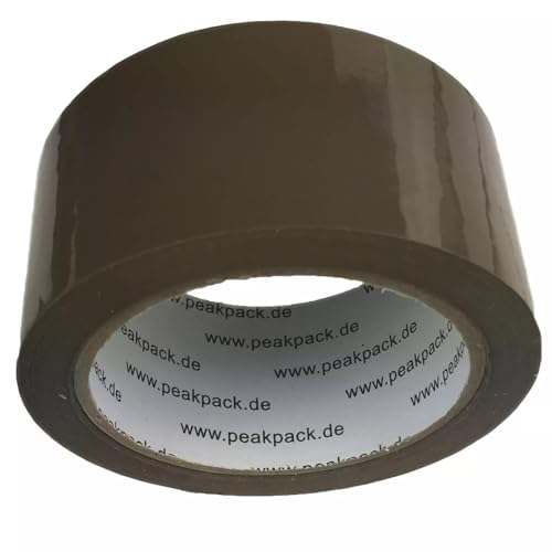 PeakPack Klebeband 36 Rollen Braun Verpackungsklebeband Packband Paketklebeband 66m x 48mm von PeakPack