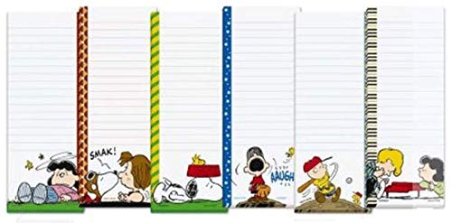 Peanuts Worldwide Peanuts Characters Notizblock, liniert, magnetisch, Einkaufsliste, 6 Stück Lucy/Snoopy/Charlie Brown/Peppermint Patty/Linus von Peanuts Worldwide