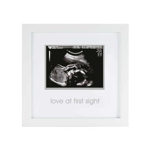 Pearhead Love at First Sight Sonogramm-Bilderrahmen, geschlechtsneutraler Ultraschall, Andenken, ideales Schwangerschaftsgeschenk, Babyparty und Kinderzimmer-Dekor, Weiß von Pearhead