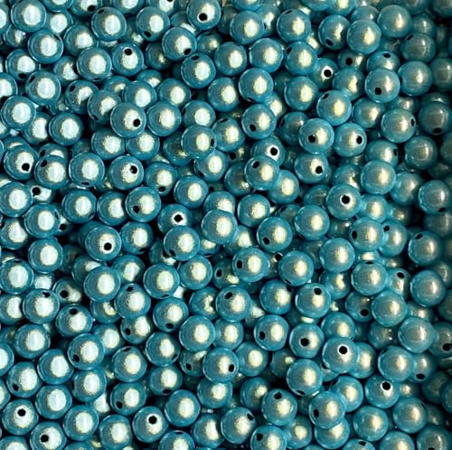 Wunderperlen 10mm (25g) mit zauberhaftem Glanz, Miracle beads, 3d-Illusion (Aquamarin) von Pearly Paradise