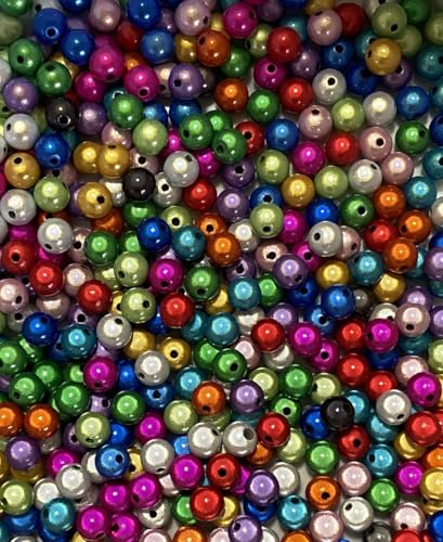 Wunderperlen 10mm mit zauberhaftem Glanz, 50g, Miracle beads, 3d-Illusion (Mix bunt) von Pearly Paradise