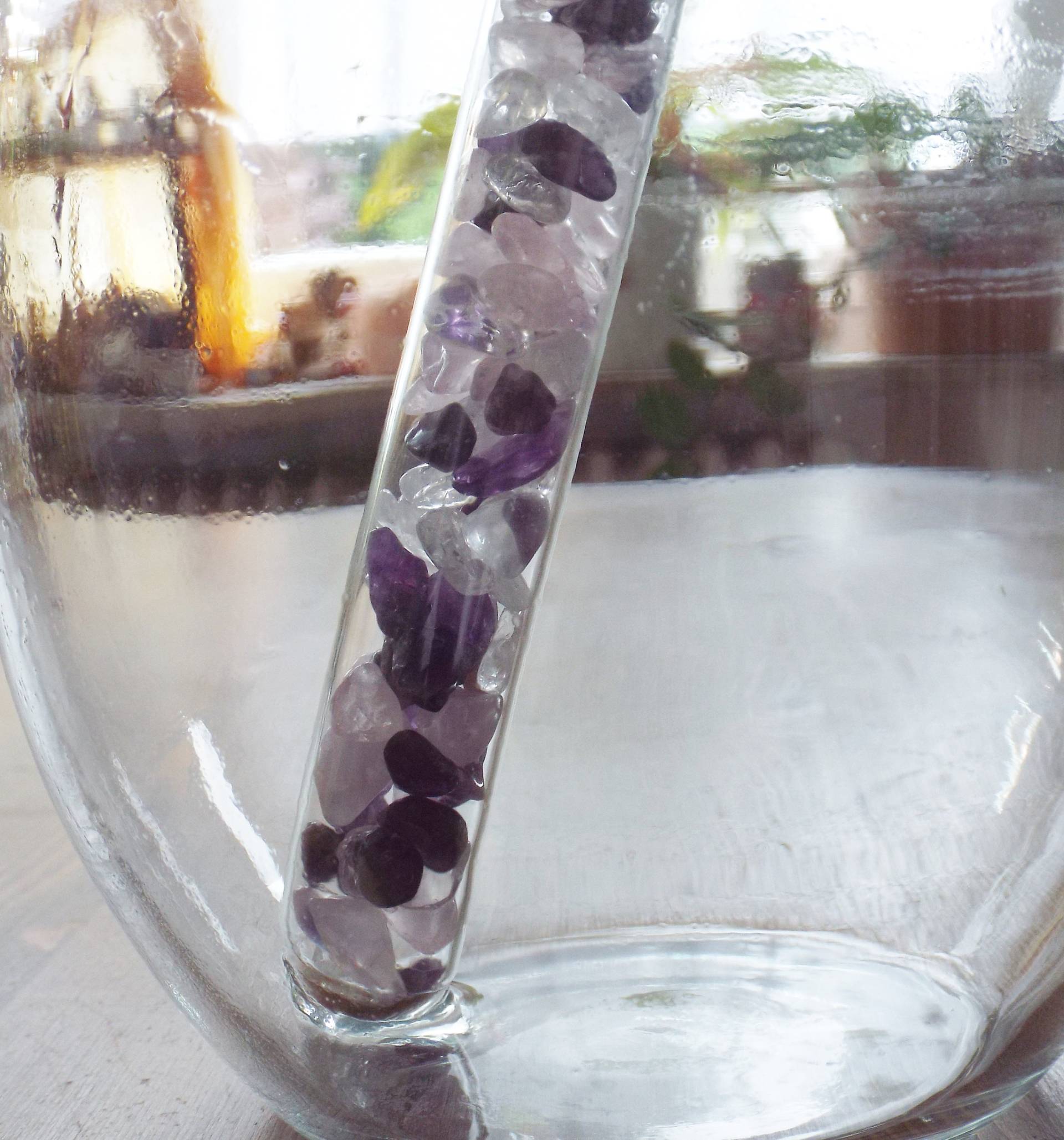 Edelstein Wasserstab Die Grundmischung-Wellness Amethyst, Bergkristall, Rosenquarz, Energetisiertes Wasser Edelsteinwasser von PearlysSchatzkammer