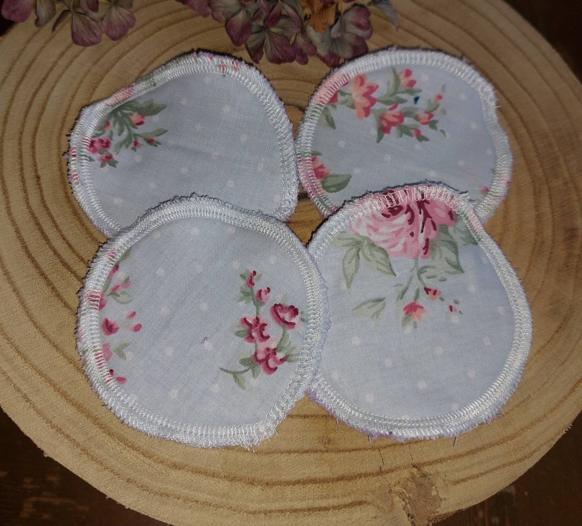 Make-Up Entferner Abschmink Pads Aus Stoff Wiederverwendbar Waschbar Tilda Shabby Chic 4 Stück Nachhaltig von PearlysSchatzkammer