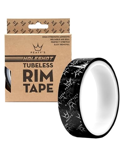 Peaty's Tubeless Rim Tape - Tubeless Felgenband, Hochfester Klebstoff Felgenband für Felgen Schutz, Fahrradschlauch Schutz, MTB, Gravelbike und Rennrad Reifen, 9-Meter-Rolle, 27 mm breit Klebeband von Peaty's