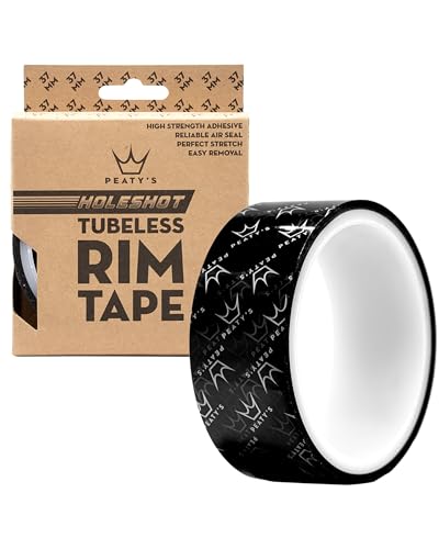 Peaty's Tubeless Rim Tape - Tubeless Felgenband, Hochfester Klebstoff Felgenband für Felgen Schutz, Fahrradschlauch Schutz, MTB, Gravelbike und Rennrad Reifen, 9-Meter-Rolle, 37 mm breit Klebeband von Peaty's