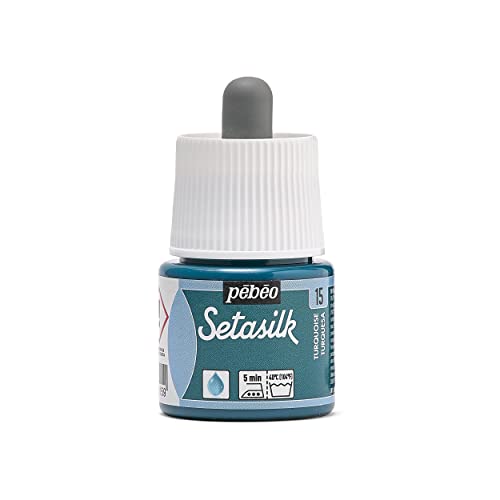 Pebeo 45 ml Setasilk-Farbe für Seidenmalerei, Flasche, Silbergrau von Pebeo