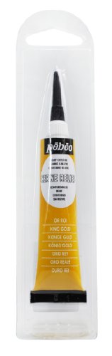 Pebeo 773200 Vitrail Glasmalfarbe Konturenpaste 20 ml Tube Blisterverpackung, königsgold von Pebeo