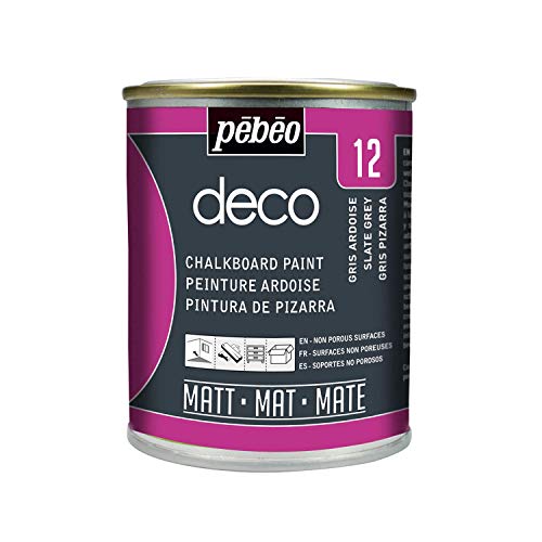 Pebeo 93512 Tafelfarbe 250 ml Metalldose, schiefergrau von Pebeo