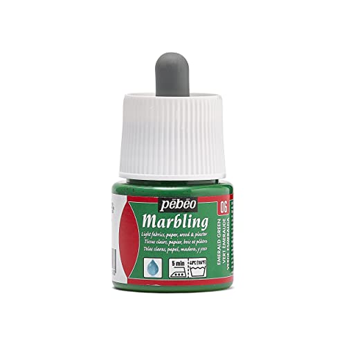 Pebeo Marbling Marmorierfarbe, 45 ml, Smaragdgrün von Pebeo