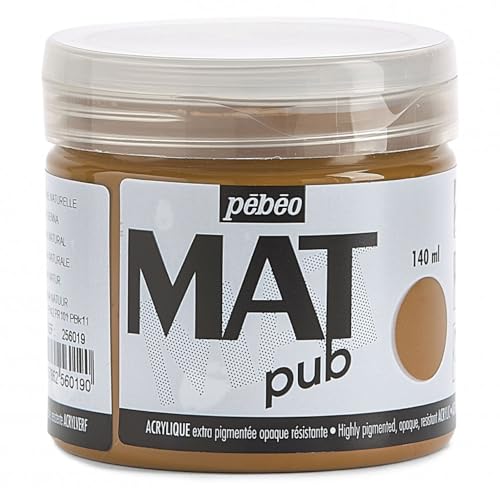 Pebeo Mat Pub, extrafein, 140 ml roh Sienna Acrylfarbe von Pebeo