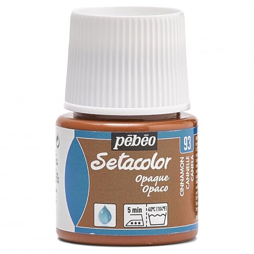 Pébéo Pébéo 295093 Setacolor Textilfarbe, deckend, 1 Flasche, Farbe: Zimt, 45 ml von Pebeo