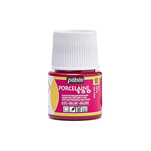 Pebeo Porcelaine 150 Porzellanfarbe, 45 ml, rubinrot von Pebeo