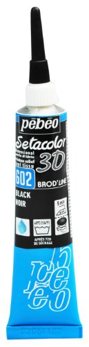 Pebeo Setacolor 3D Fabric Paint, 20ml, Black by Pebeo von Pebeo