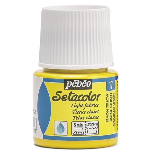 Pebeo Setacolor Textilfarbe, 45 ml, Zitronengelb von Pebeo