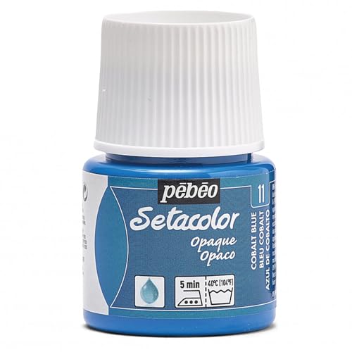 Pebeo Setacolor Textilfarbe, deckend, 45 ml, Kobaltblau von Pebeo