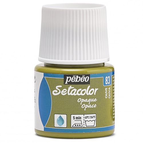 Pebeo Setacolor Textilfarbe, deckend, 45 ml, Oliv, Oliv von Pebeo