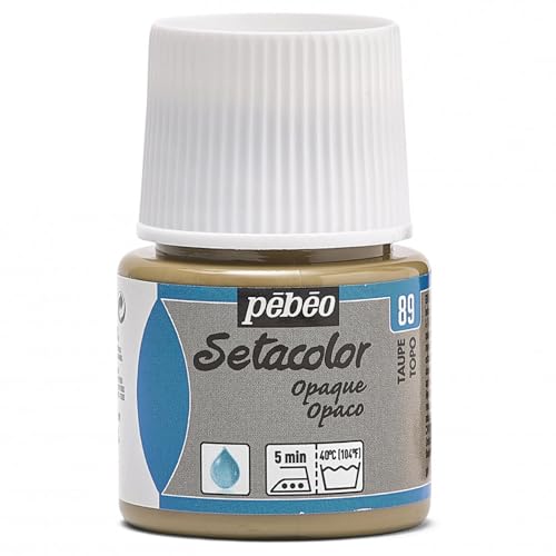 Pebeo Setacolor Textilfarbe, deckend, 45 ml, Taupe, Taupe von Pebeo