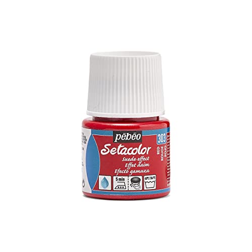 Pebeo Setacolor Textilfarbe Wildleder-Effekt Rot 45 ml von Pebeo