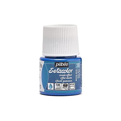 Pebeo Setacolor Textilfarbe für Wildleder, 45 ml, Königsblau Royal Blue von Pebeo