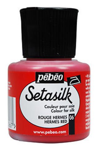 Pebeo Setasilk Seide Stoffmalfarbe, 45 ml Flasche Hermes Red von Pebeo