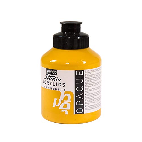 Pebeo Studio Acrylfarbe, 500 ml, Gelber Ocker, Ockergelb von Pebeo