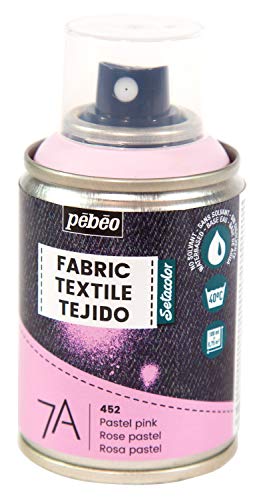 Pébéo - Textilfarbe Spray für Textilien 7A Spray - Natürliche und synthetische Stoffe - Auf Wasserbasis - Lösungsmittelfrei - Waschmaschinenfest - Sprühfarbe für Textilgestaltung - Pastellrosa von Pebeo