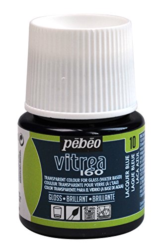 Pebeo Vitrea 160 Glossy Glasmalfarbe, 45 ml, Lack blau von Pebeo