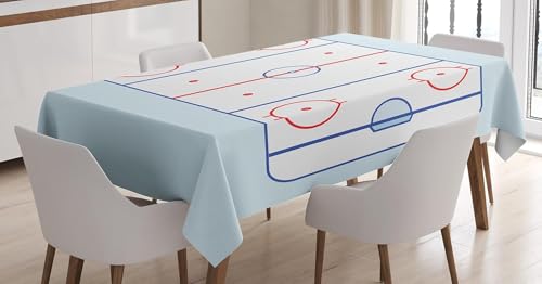 Pechiwuo Tischdecke Outdoor Hockey Wetterfest Tischdecke Abwaschbar 3D Hellblau Tischdecken Polyester Wasserdicht Tischwäsche für Garten Home Küche Speisetisch, 100x140 cm 5556v Pechiwuo Tischdecke Outdoor Hockey Wetterfest Tischdecke Abwaschbar 3D Hellblau Tischdecken Polyester Wasserdicht Tischwäsche für Garten Home Küche Speisetisch, 100x140 cm 5556v von Pechiwuo