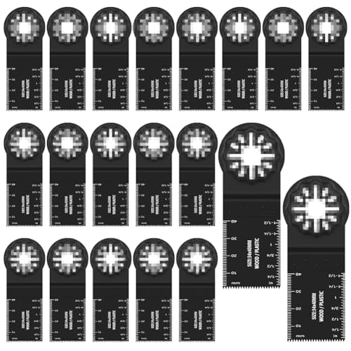 Multitool Sägeblätter Zubehör, Holz Metall Werkzeug, Universal Multifunktionswerkzeug Zubehör, Oszillationswerkzeug Multimaster Sägeblätter Schnellfreisetzung Kompatibel mit Bosch Fein (20 teiliges) von Peelanmall