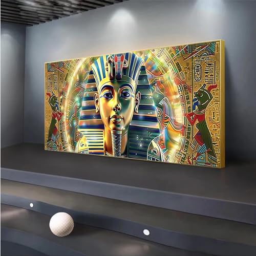 5D DIY Diamond Painting, Tutanchamun Diamond Painting XXL Erwachsene Groß 100x233cm, Diamond Art Goldmaske Diamant Painting Bilder Kinder Anfänger, Dimondpaintin Geschenke für Frauen, Wand Deko von Peepezo