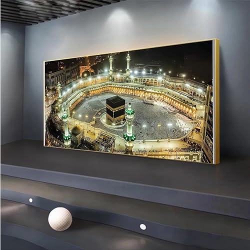 5D DIY Diamond Painting Mekka Diamond Painting XXL Erwachsene Groß 50x115cm Diamond Art heilige Nacht Diamant Painting Bilder Kinder Anfänger Dimondpaintin Crystal Arts Geschenke für Frauen Wand Deko von Peepezo