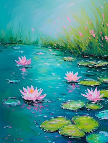 Blume Diamond Painting Erwachsene, Fluss Diamond Painting Kinder Anfänger DIY 5D Diamant Kunst Stickerei Kreuzstich Bilder Bastelset, Deko Wohnzimmer, Geburtstagsgeschenk für Frauen 30x40cm -69gCc von Peepezo