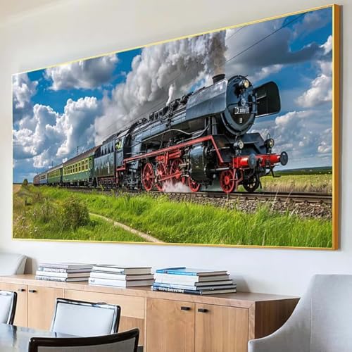 DIY 5D Diamond Painting Erwachsene Auto Diamant Painting Bilder, Zug Diamond Painting Set, 5D Diamond Painting 30x60cm Stickerei Kreuzstich Basteln Erwachsene für Zimmer Deko Aesthetic Geschenk D-W von Peepezo